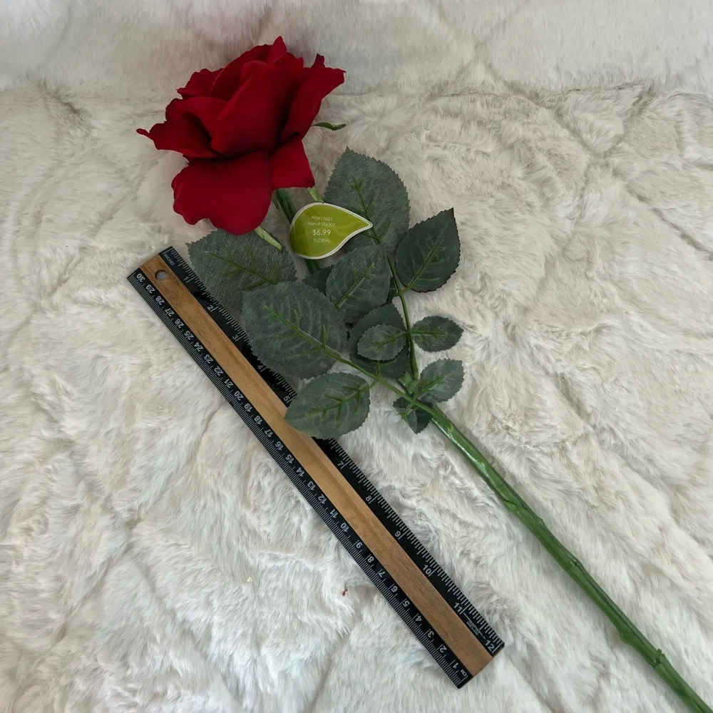 Hobby Lobby Faux Floral Stems Red Rose Burgundy Greenery Fall Wedding Decor